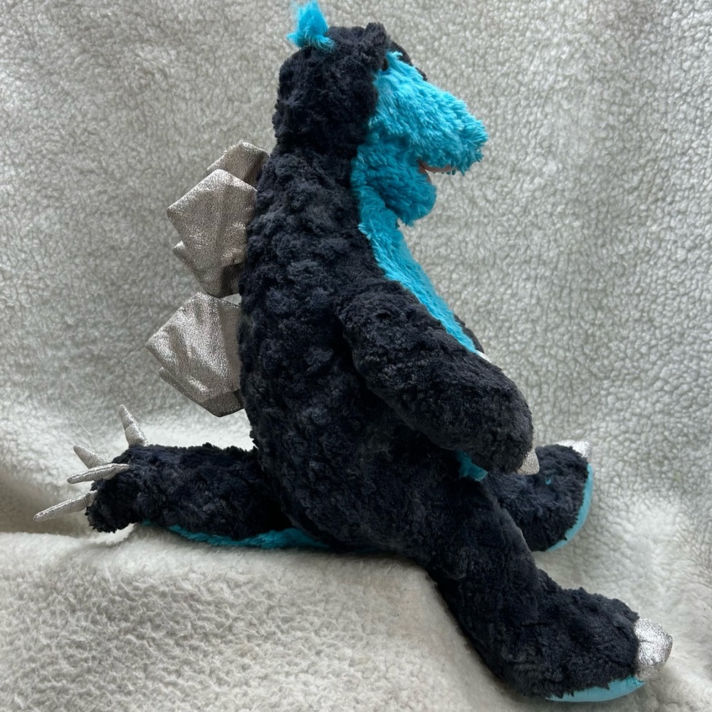 Build A Bear Workshop Dino Stegosaurus plush 18" blue teal silver